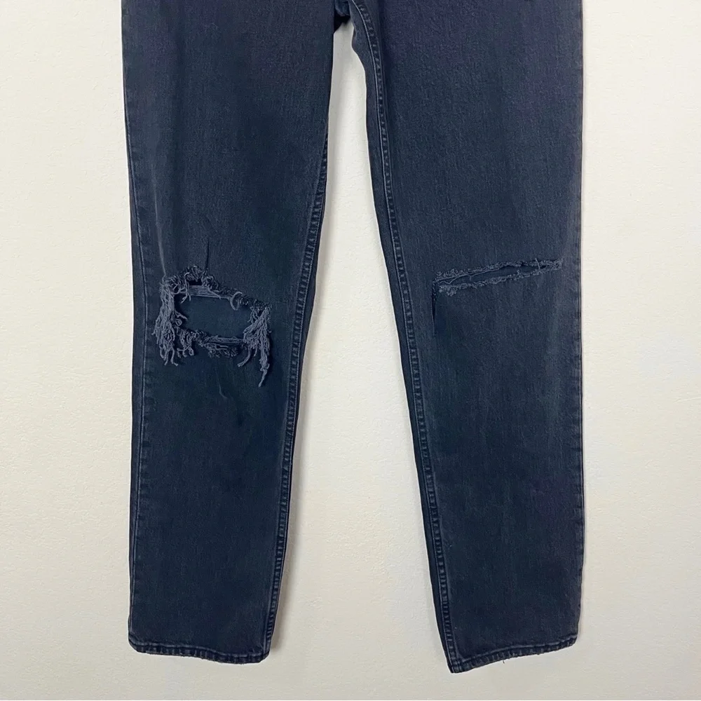 Abercrombie & Fitch A&F The 90’s Straight Ultra‎ High Rise Black Jean Size 30 L